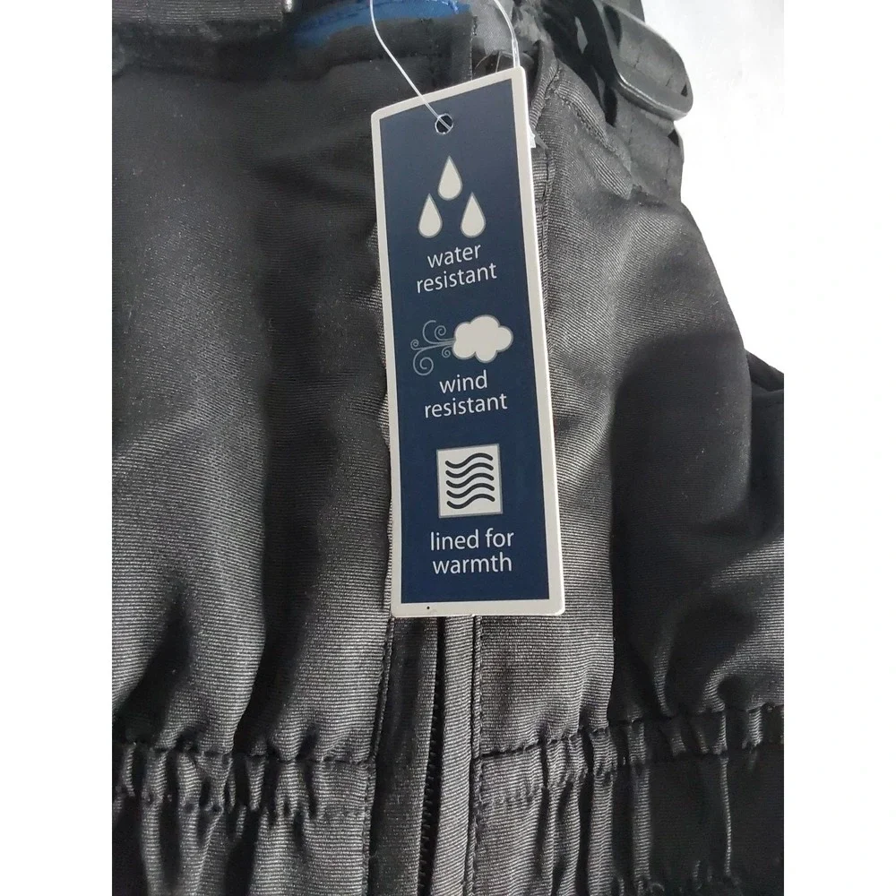 Falls Creek Black Unisex Snowdrift Insulated Snow Toddler Bibs‎ 3T NWT